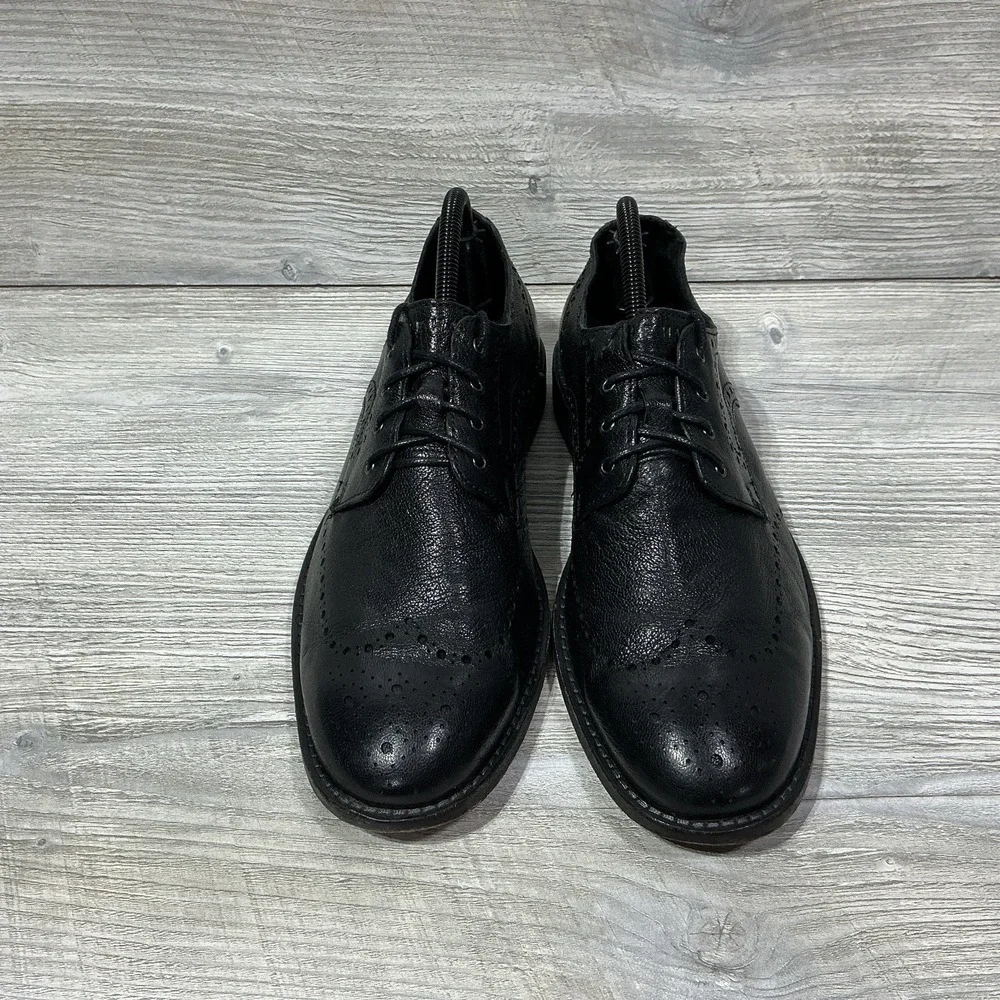 Cole Haan Grand 360 Feathercraft Wingtip Oxford Shoes Black C32144 Mens Size 8.5